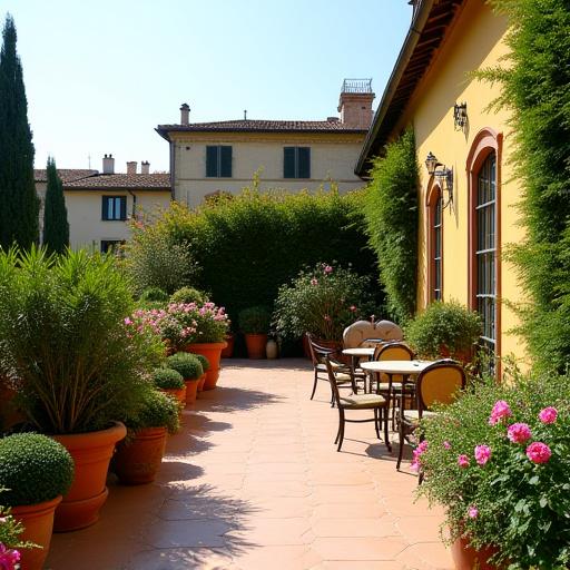 Un terrazzo fiorito a Firenze progettato da Melodia Botanica.